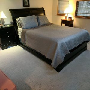The luxury of carpet with grey walls